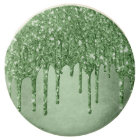 Dripping Green Glitter | Neo-Mint Sage Faux Melt