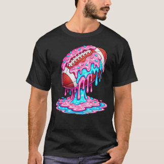 Dripping Ice Cream Football Sprinkles American T-Shirt