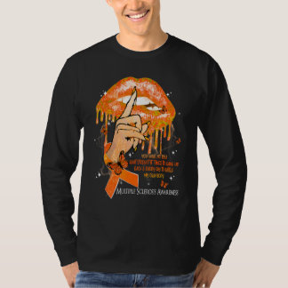 Dripping Lips Butterflies Women Multiple Sclerosis T-Shirt