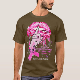 Dripping Lips Pink Ribbon Breast Cancer Awareness  T-Shirt