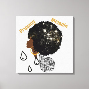 Dripping Melanin   Canvas Print