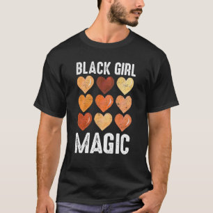 Dripping Melanin Heart Skin Tones Black Girl Quee T-Shirt