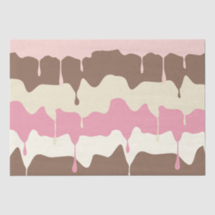 Dripping Neapolitan Ice Cream Tissue Paper