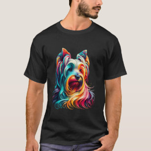 Dripping Paint Art Australian Silky Terrier Sydney T-Shirt