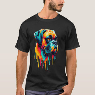 Dripping Paint Art Boxer Dog Boxers T-Shirt