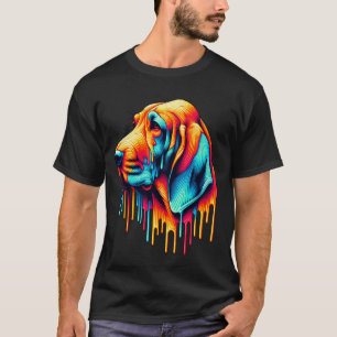 Dripping Paint Art Coonhound Coon Dog T-Shirt