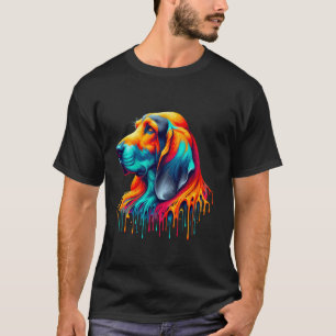 Dripping Paint Art Coonhound Coon Dog T-Shirt