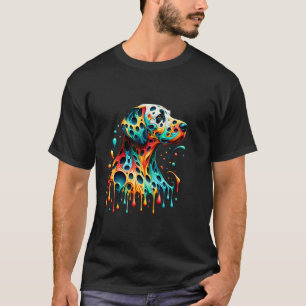 Dripping Paint Art Dalmatian Dalmatians Dal Dally T-Shirt