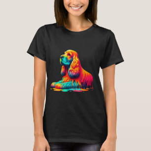 Dripping Paint Art English Cocker Spaniel Spaniels T-Shirt