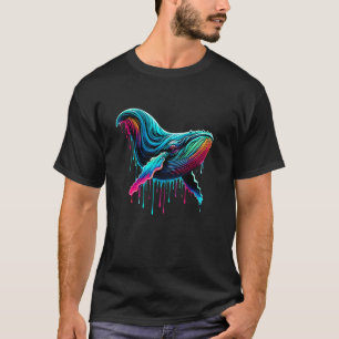 Dripping Paint Art Humpback Whale Humpback Whales T-Shirt