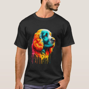 Dripping Paint Art Irish Water Spaniel T-Shirt