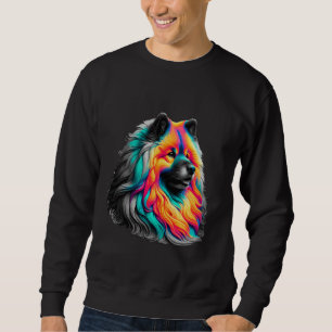 Dripping Paint Art Keeshond Dog Keeshonden Sweatshirt