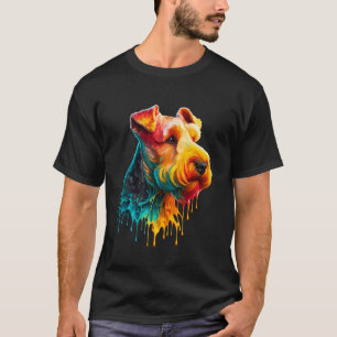 Dripping Paint Art Lakeland Terrier Terriers Lakie T-Shirt