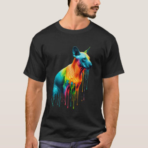 Dripping Paint Art Peruvian Hairless Dog T-Shirt