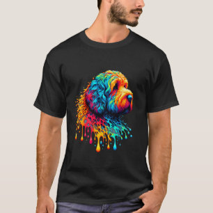 Dripping Paint Art Portuguese Water Dog Portie T-Shirt