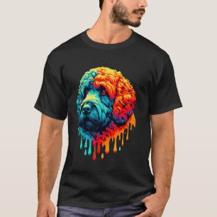 Dripping Paint Art Spanish Water Dog T-Shirt