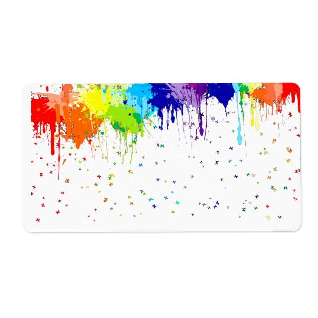 DRIPPING PAINT SHIPPING LABELS (Front)