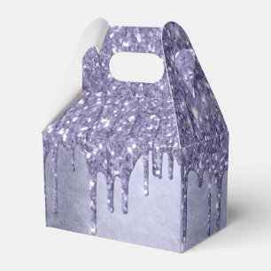 Dripping Purple Glitter Chic Lavender Icing Pour Favour Box
