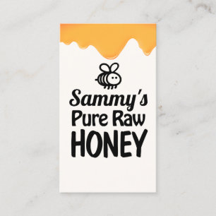 Dripping Raw Honey Beekeeper Business Card