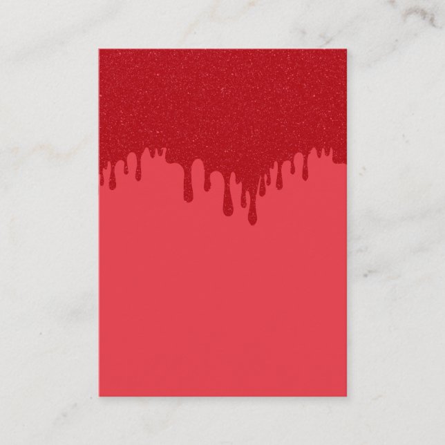 Dripping Red Custom Calling Card (Front)
