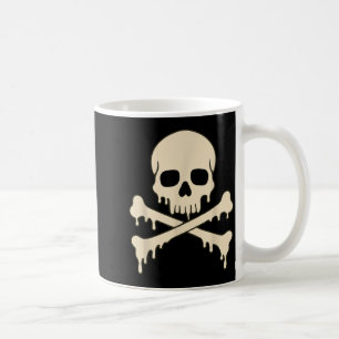 Dripping Skull Crossbones Horror Pirate Skeleton Coffee Mug