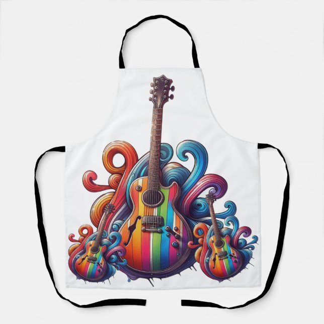Dripping Sound Wood Wall Art Apron (Front)