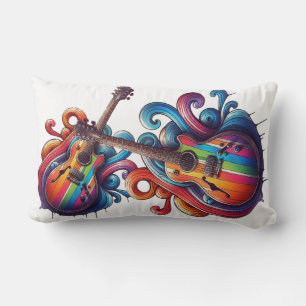 Dripping Sound Wood Wall Art Lumbar Cushion