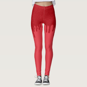 Dripping Tomato Red Event Leggings – Customisable