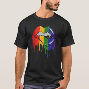 Dripping Vampire Lips Pride Lgbt Love Gay Lesbian T-Shirt