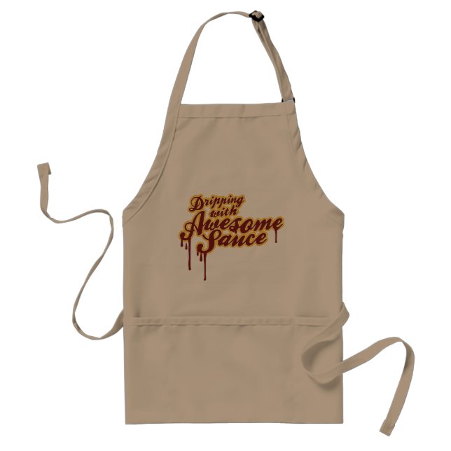 Dripping with Awesomesauce BBQ Apron (Front)