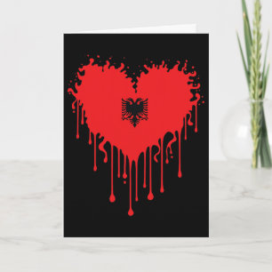 Drippings Heart Of Albynia Flag Design For Proud A Card