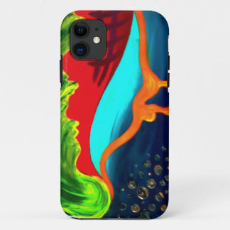 Drippy abstract shapes iPhone 11 case