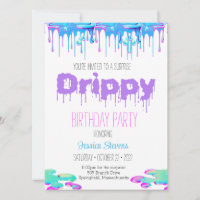 Drippy Birthday Invitation
