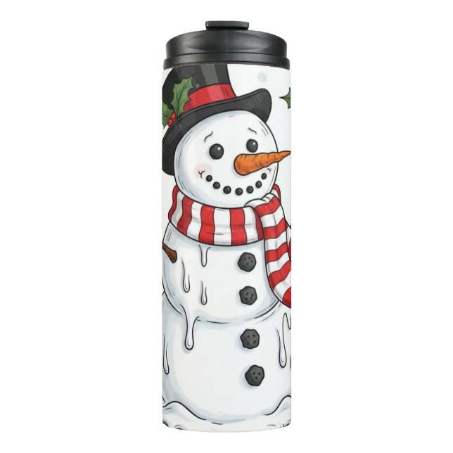 Drippy Snowman Delight Thermal Tumbler (Front)