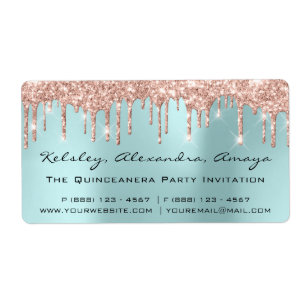 Drips Blush Rose Bridal Sweet 16th Quinceanera VIP