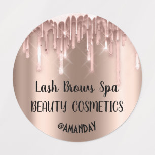 Drips Rose Body Cosmetics Balm Soap Nails Labels