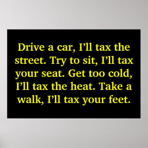 Drive a car, I’ll tax the street. Try to sit, I. Poster
