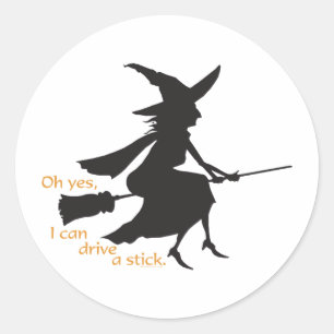 Drive a Stick Classic Round Sticker