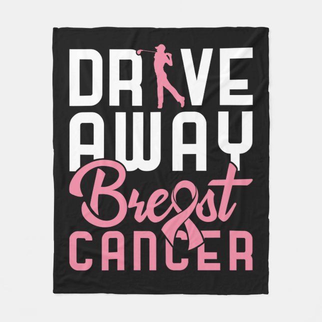 Drive Away Breast Cancer Fleece Blanket (Front)