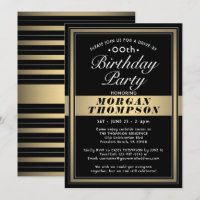 Drive-By Any Birthday Black Gold and White Party