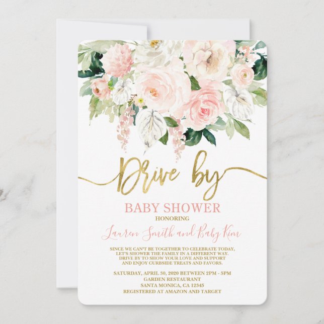 Drive by Baby Shower Invitation (Front)