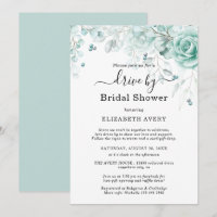 Drive By Bridal Shower Turquoise and sage greens