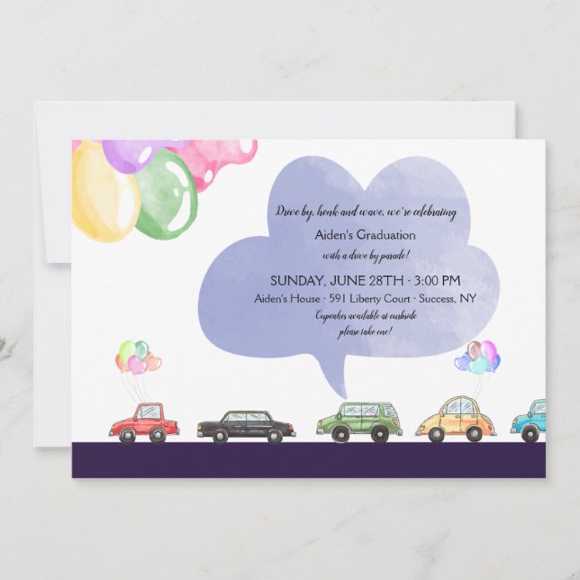 Drive By Celebration Invitation (Front)