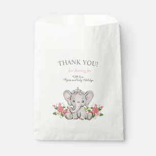 Drive By Elephant Baby Girl Shower Favour Bags