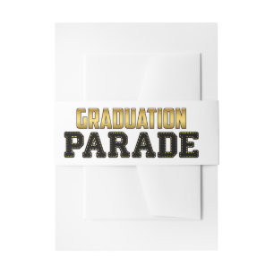 Drive By Graduation Parade Invitation Belly Band
