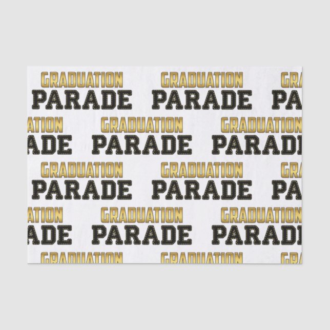 Drive By Graduation Parade Tissue Paper (Front)