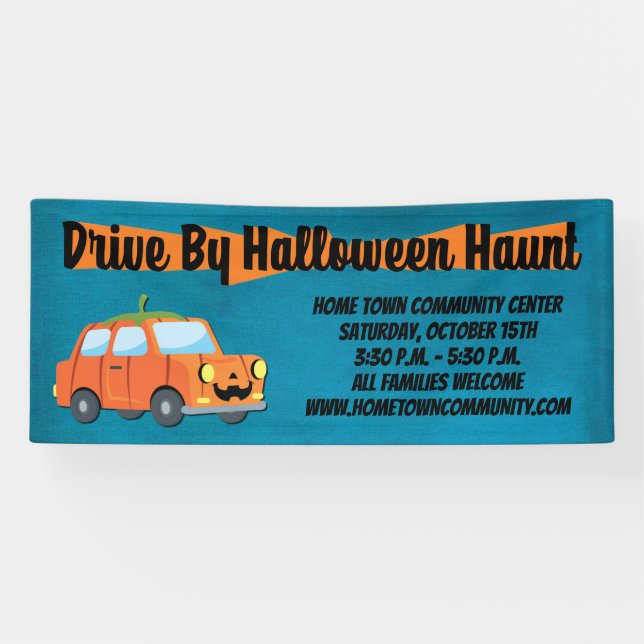 Drive By Halloween Haunt Banner (Horizontal)