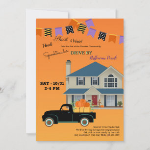 Drive By Halloween Parade Invitation