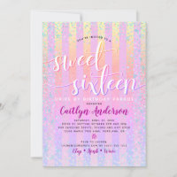 Drive By Sweet Sixteen Birthday Rainbow Ombre Chic