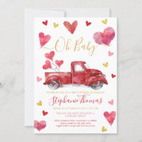 Drive By Valentine Baby Shower with Hearts
